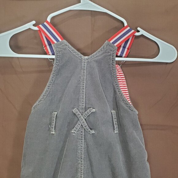 BABY BODEN Kids SZ 12-18 Months Overalls Corduroy Snap Buttons 100% Cotton Brown - Picture 9 of 11